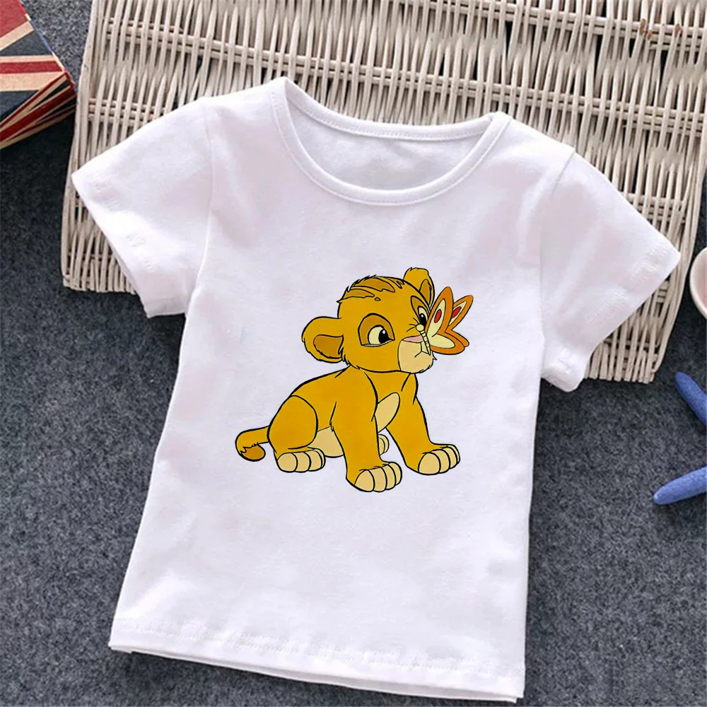 Summer Kids T Shirts Short Sleeve Casual White O-neck Tshirt Harajuku Baby Girl Boy Clothes Simba The Lion King Printed Tee Tops
Summer Kids T Shirts Short Sleeve Casual White O-neck Tshirt Harajuku Baby Girl Boy Clothes Simba The Lion King Printed Tee Tops