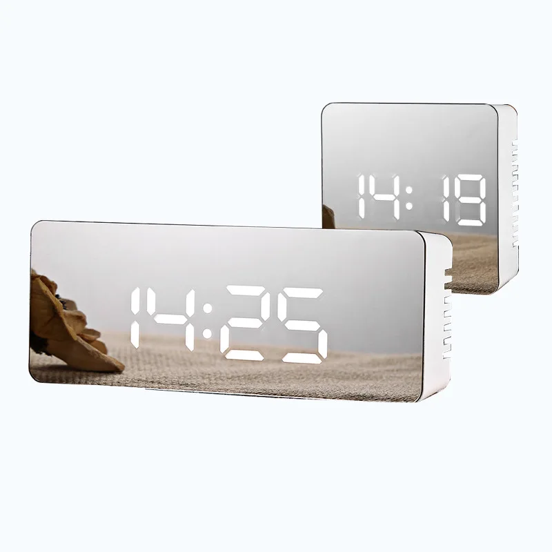 LED Mirror Alarm Clock Digital Snooze Table Clock Wake Up Light Electronic Large Time Temperature Display Home Decoration Clock
LED Mirror Alarm Clock Digital Snooze Table Clock Wake Up Light Electronic Large Time Temperature Display Home Decoration Clock