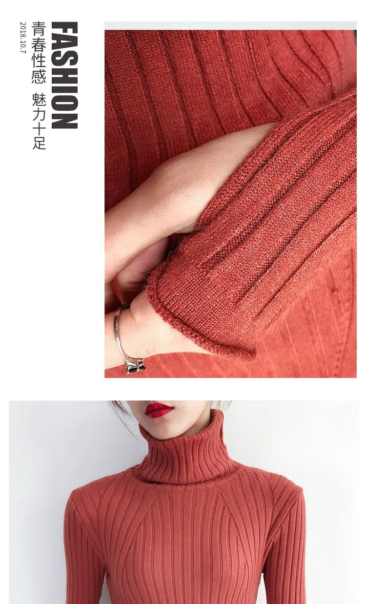Women's Winter 2019 Elastic Sweaters New Euro Solid Turtleneck Bottom Shirt Knitted Basic Knitted Pullovers Lady Girl Tops Wear
Women's Winter 2019 Elastic Sweaters New Euro Solid Turtleneck Bottom Shirt Knitted Basic Knitted Pullovers Lady Girl Tops Wear