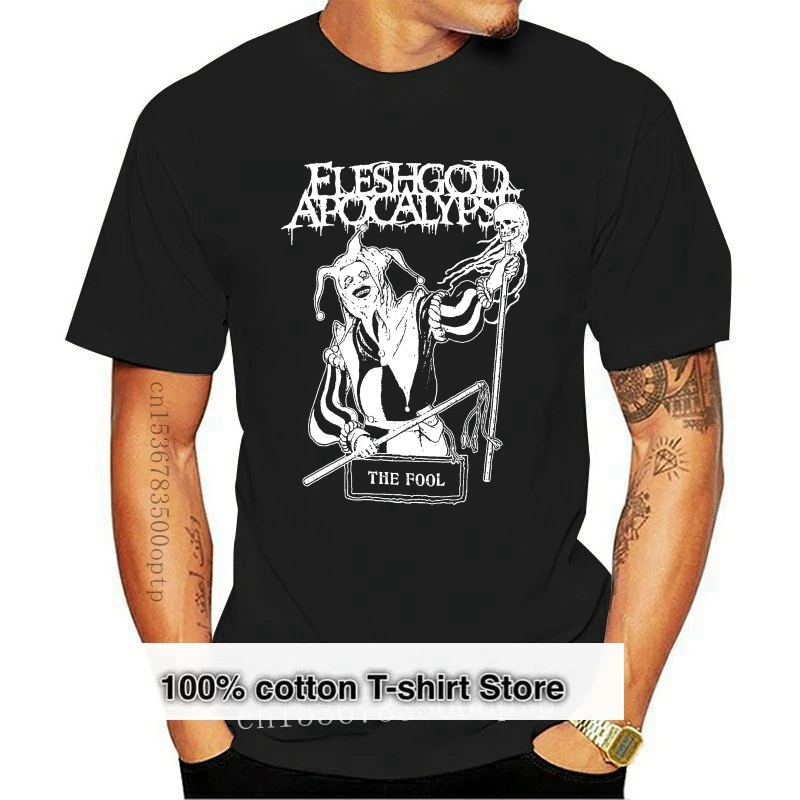 Новая футболка Fleshgod Apocalypse The дурака S M L XL Официальная футболка из 00% хлопка с коротким рукавом Футболка Топ 
Новая футболка Fleshgod Apocalypse The дурака S M L XL Официальная футболка из 00% хлопка с коротким рукавом Футболка Топ