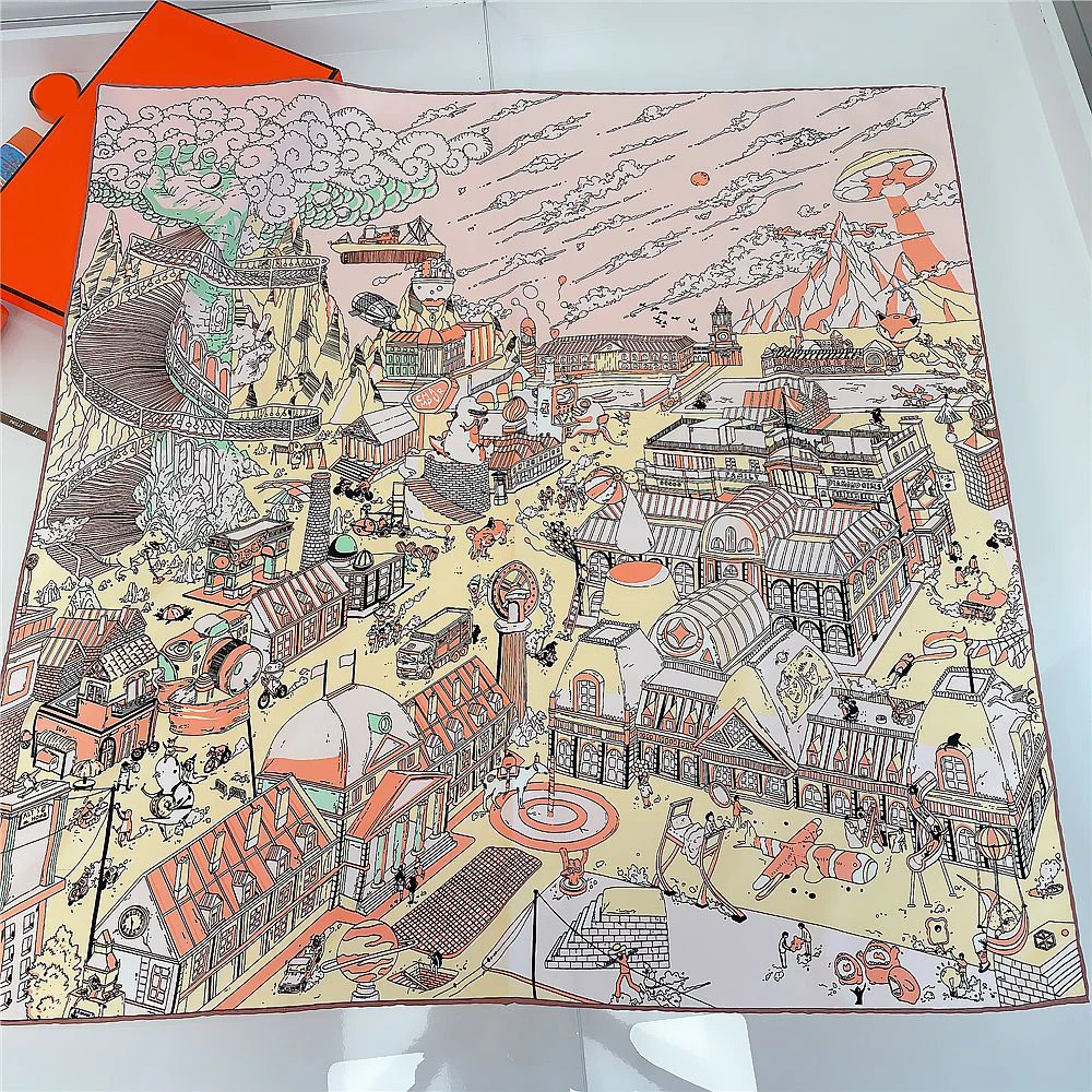 Silk Scarf 90*90cm Luxury 100% Silk Scarf Hand Rolled 100 Silk Scarf Scarves Luxury Designers Scarf Foulard 90x90
Silk Scarf 90*90cm Luxury 100% Silk Scarf Hand Rolled 100 Silk Scarf Scarves Luxury Designers Scarf Foulard 90x90