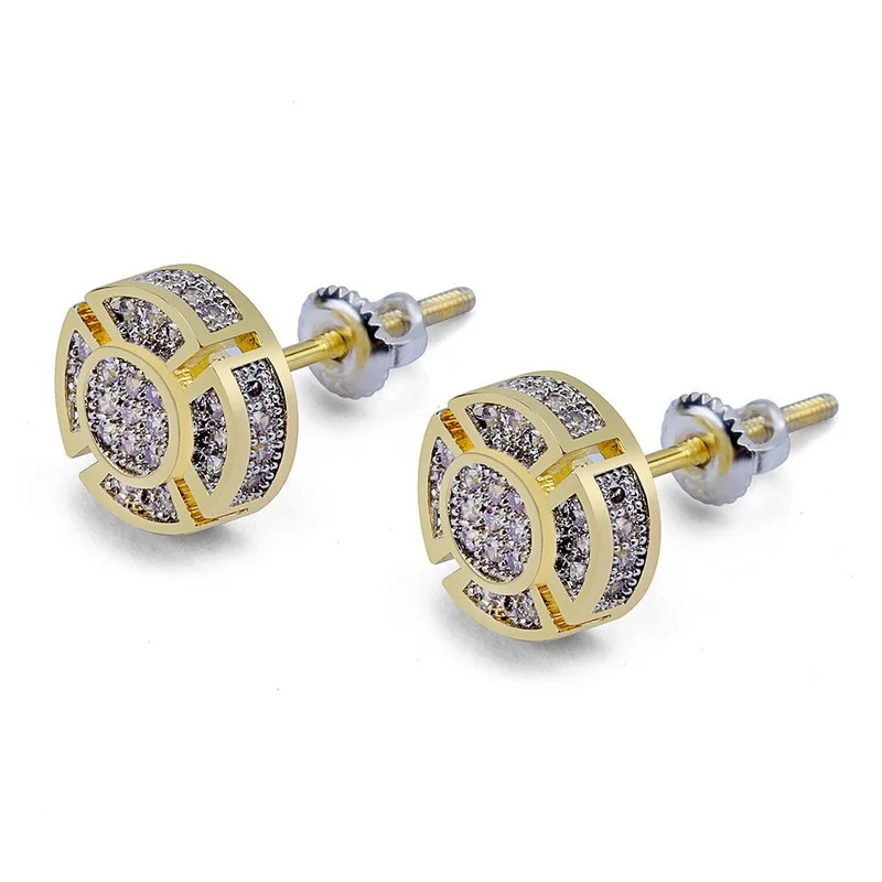 Hip Hop Two-tone Round Full Rhinestone Crystal Stud Earrings with Sparkling AAA CZ for Women Men Party Jewelry
Hip Hop Two-tone Round Full Rhinestone Crystal Stud Earrings with Sparkling AAA CZ for Women Men Party Jewelry