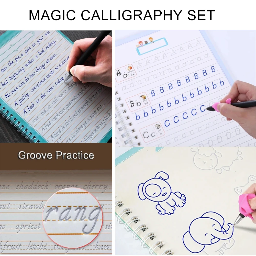 Magic Calligraphy That Can Be Reused Handwriting Copybook Set for Kid Calligraphic Letter Writing QP2
Magic Calligraphy That Can Be Reused Handwriting Copybook Set for Kid Calligraphic Letter Writing QP2