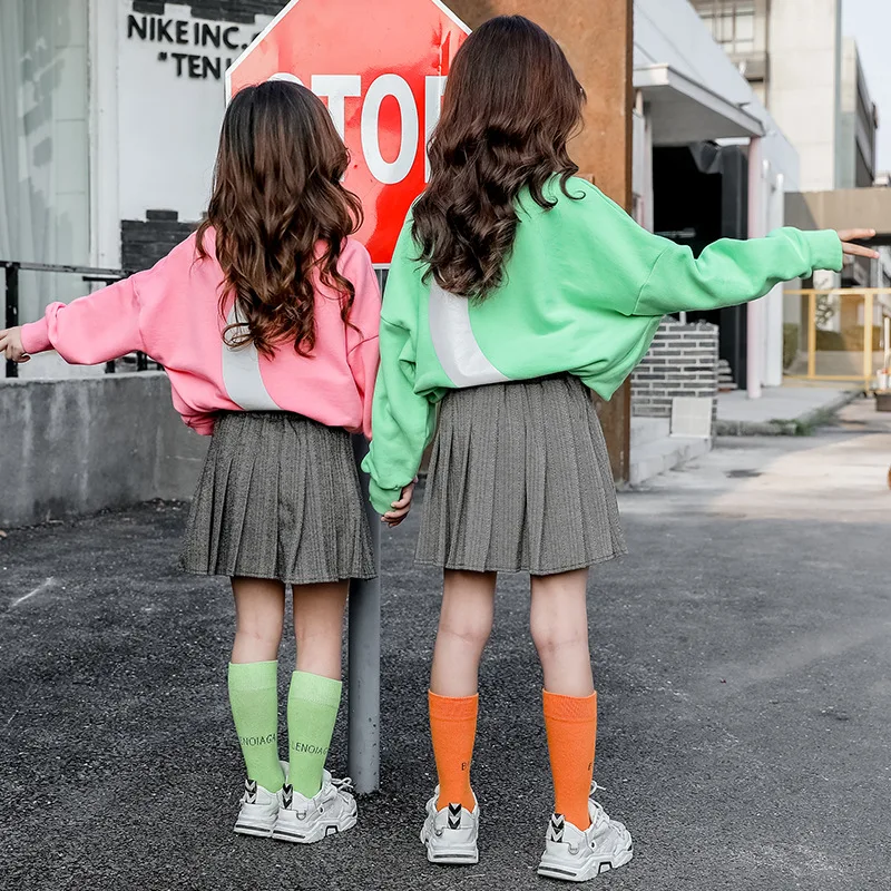 2019 Fall New Pleated Skirt for Girls Gray Woolen Cloth Skirts Autumn Winter Children Clothes Kids Girl For 4 to 12 Years | Мать и