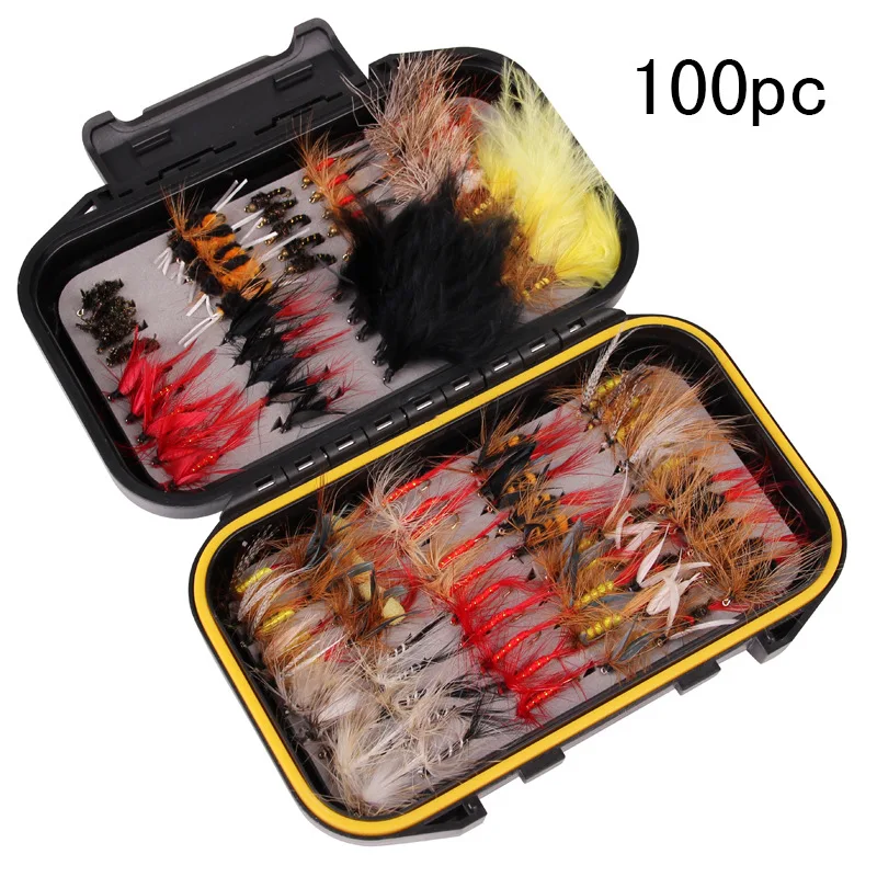 fishing lures 2021 40pcs/72pcs/100pcs/120pcs Fly Fishing Lures Kit with Box Dry Wet Flies Bait Hook for Bass Salmon Trout
fishing lures 2021 40pcs/72pcs/100pcs/120pcs Fly Fishing Lures Kit with Box Dry Wet Flies Bait Hook for Bass Salmon Trout