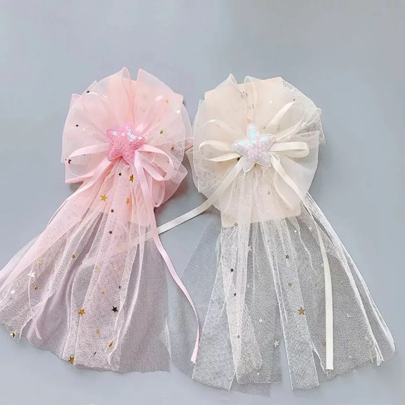2021 New Wedding Flower Girl Hair Accessories Princess Hairpin Bow Star Net Pink And White Gauze Hairpin
2021 New Wedding Flower Girl Hair Accessories Princess Hairpin Bow Star Net Pink And White Gauze Hairpin