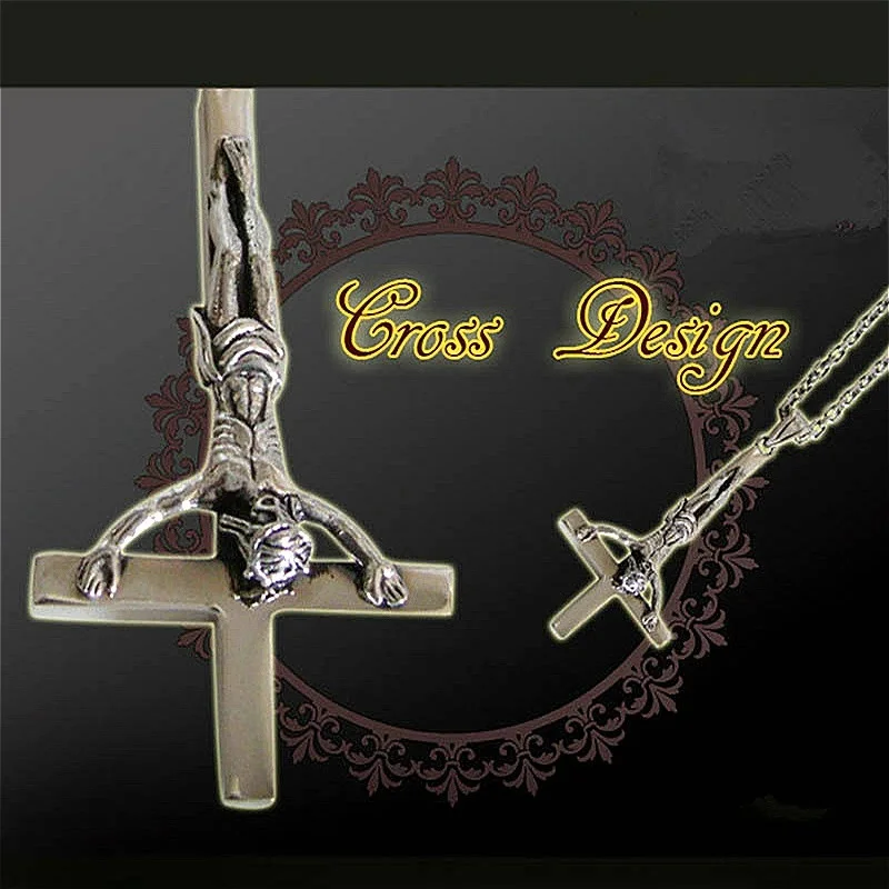 Inverted Cross Necklace Men Gothic Satanic Jewelry Gold Color Stainless Steel Upside Down Cross of St. Peter Pendant
Inverted Cross Necklace Men Gothic Satanic Jewelry Gold Color Stainless Steel Upside Down Cross of St. Peter Pendant