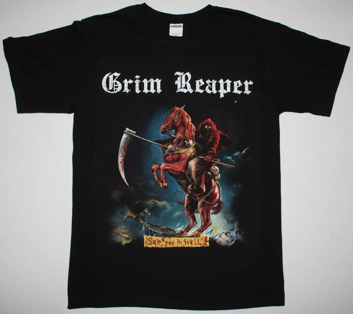GRIM REAPER SEE YOU IN HELL T-Shirt Cotton O-Neck Short Sleeve Men's T Shirt New Size S-3XL
GRIM REAPER SEE YOU IN HELL T-Shirt Cotton O-Neck Short Sleeve Men's T Shirt New Size S-3XL