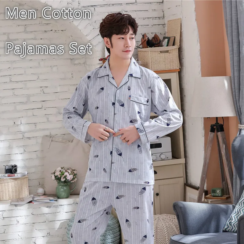 Men's Sleepwear WInter Homewear Lsisure Knitted Cotton Sleep Shirt Trousers Feather vetement homme luxe Soft uxury Men Clothes
Men's Sleepwear WInter Homewear Lsisure Knitted Cotton Sleep Shirt Trousers Feather vetement homme luxe Soft uxury Men Clothes