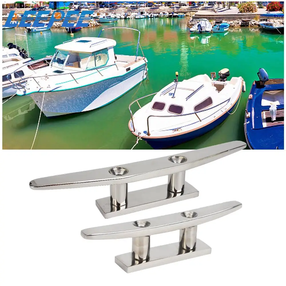 Deck Rope Tie yacht accessories 2 Hole Hardware boat cleats For Marine Boat Low Flat Cleat 4"8" 316 Stainless Steel 
Deck Rope Tie yacht accessories 2 Hole Hardware boat cleats For Marine Boat Low Flat Cleat 4"8" 316 Stainless Steel
