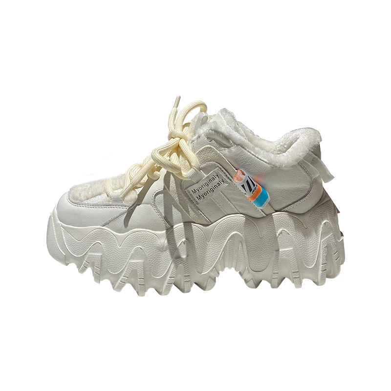 European Style Old Shoes Women's Autumn Winter Thick-soled Plush Sneakers Outer Wear Trendy Brand Plus Velvet Platform Shoes
European Style Old Shoes Women's Autumn Winter Thick-soled Plush Sneakers Outer Wear Trendy Brand Plus Velvet Platform Shoes