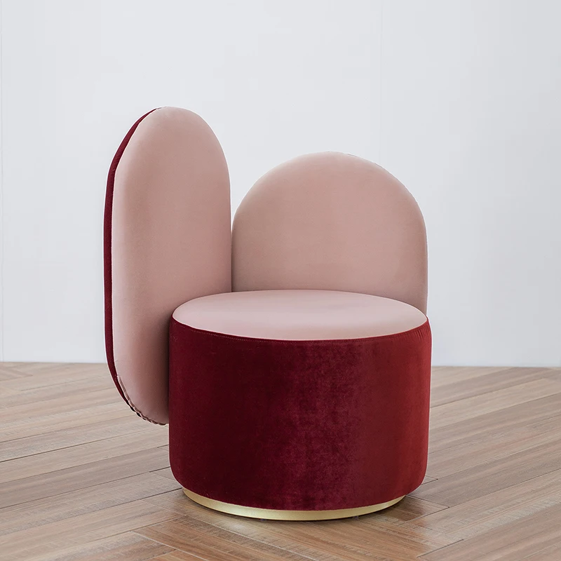 

GY Dressing Stool Backrest Northern European Cute Teenage Creative Post-Modern Light Luxury Bedroom Makeup Stool Chair