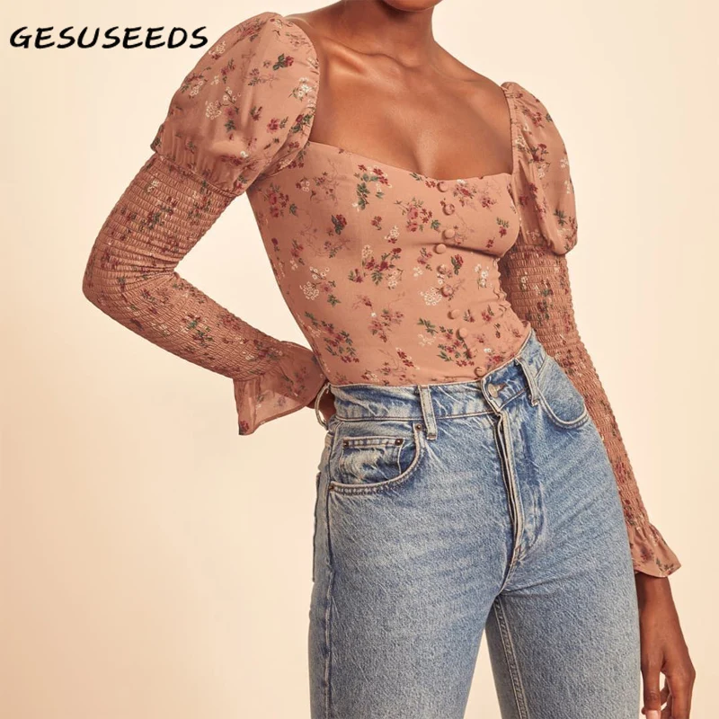 Long sleeve shirt sexy women tops and bloues vintage floral shirt slim square neck top elegant chiffon blouse korean streetwear
Long sleeve shirt sexy women tops and bloues vintage floral shirt slim square neck top elegant chiffon blouse korean streetwear