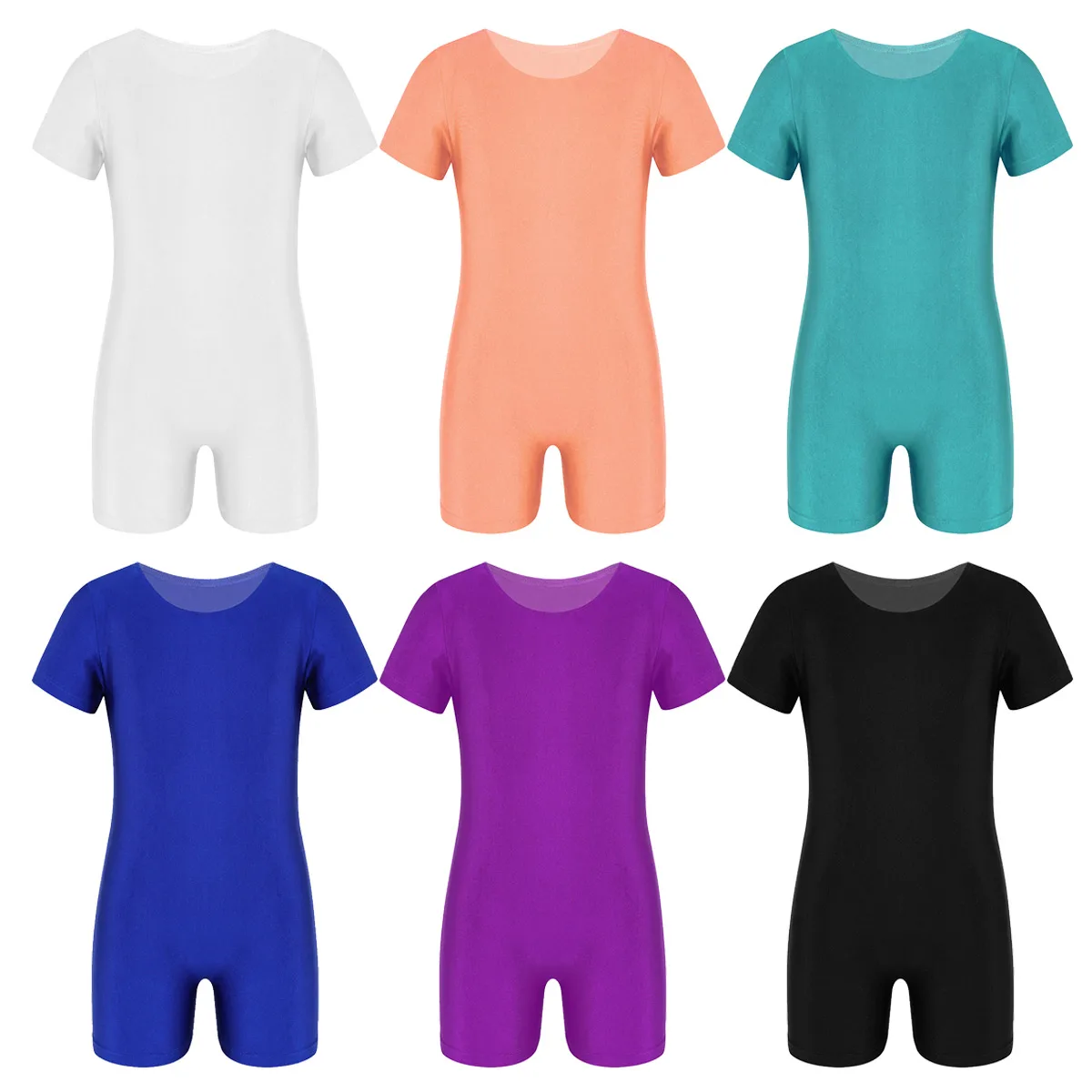 Kids Unisex Short Sleeve Solid Color Stretchy Gymnastics Leotard Sports Unitards Boys Girls Ballet Dancewear Workout Jumpsuit
Kids Unisex Short Sleeve Solid Color Stretchy Gymnastics Leotard Sports Unitards Boys Girls Ballet Dancewear Workout Jumpsuit
