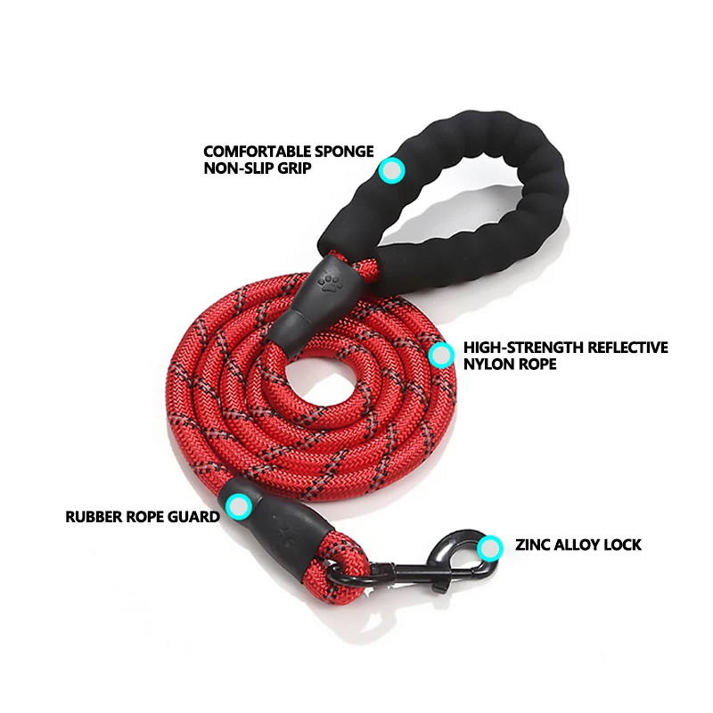 Large Dog Leash Medium Big Dog Collar Leashes Strong Reflective Lead Rope For Labrador Husky Rottweiler Correa de perro 
Large Dog Leash Medium Big Dog Collar Leashes Strong Reflective Lead Rope For Labrador Husky Rottweiler Correa de perro