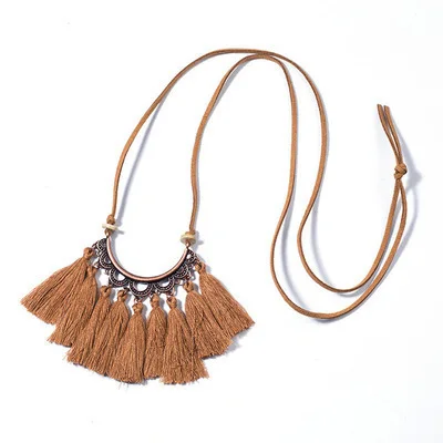 Bohemian Handmade Long Chain Silk Tassel Long Drop Pendant Necklaces for Women Vintage Gold Tassel Pendant Necklaces for Mama
Bohemian Handmade Long Chain Silk Tassel Long Drop Pendant Necklaces for Women Vintage Gold Tassel Pendant Necklaces for Mama