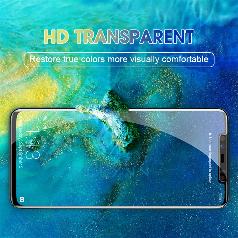 Гидрогелевая пленка 2-в-1 99D полное покрытие для Huawei P30 P40 Mate 30 Lite Pro Honor 20 20Pro 9X 8X 15H