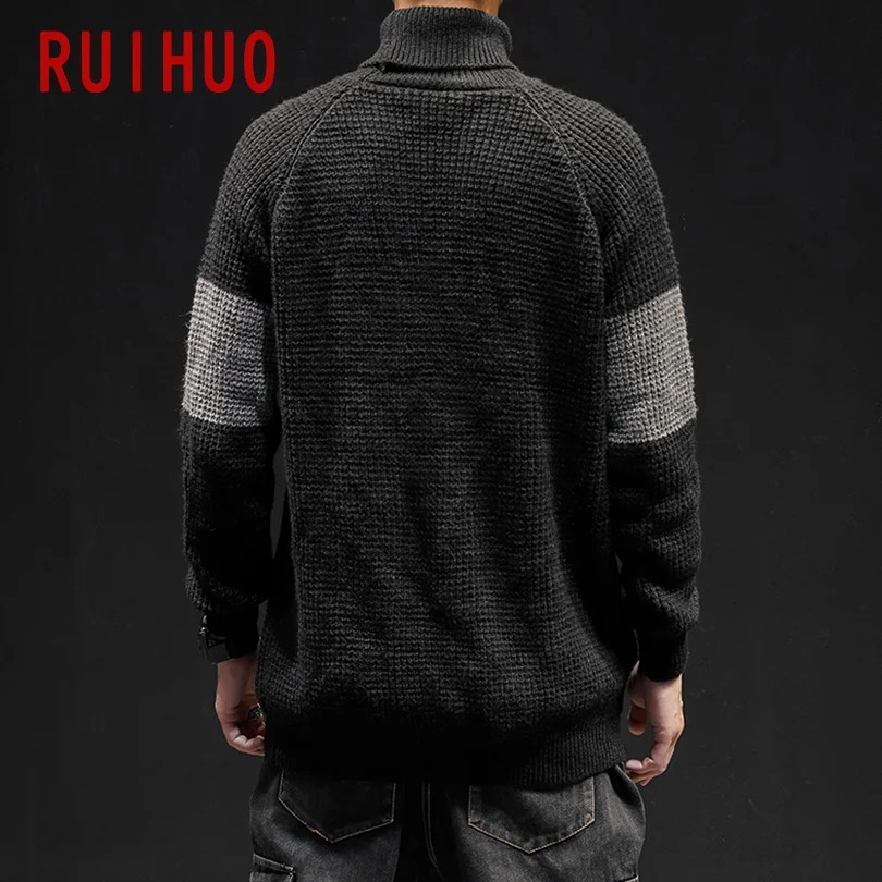 RUIHUO Patchwork Winter Turtleneck Sweater Men Coats Turtleneck Men Sweater Fashion Pullover Mens Sweaters 2021 M-3XL
RUIHUO Patchwork Winter Turtleneck Sweater Men Coats Turtleneck Men Sweater Fashion Pullover Mens Sweaters 2021 M-3XL