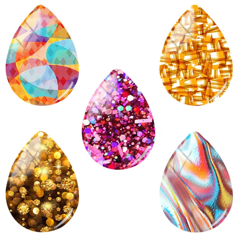 TAFREE Mixed Sparkle Glitter Artwork 18x25mm Handmade Tear Drop Shape Glass Cabochon Dome Flat Back Jewelry Making Findings CX01
TAFREE Mixed Sparkle Glitter Artwork 18x25mm Handmade Tear Drop Shape Glass Cabochon Dome Flat Back Jewelry Making Findings CX01