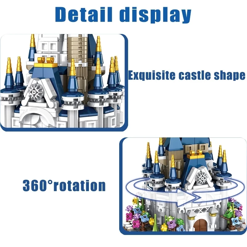 617PCS Friend Series Creative Girls Street View Rotating Castle Music Box Building Block Model Assembling Toys For Kid Gift Girl
617PCS Friend Series Creative Girls Street View Rotating Castle Music Box Building Block Model Assembling Toys For Kid Gift Girl