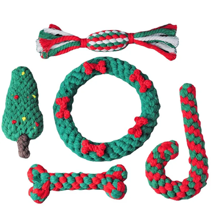 Pet Dog Toy Christmas Gift Hand-woven Cotton Rope Knot Bite Plush Sounding Toys Dogs Interactive Toy Teeth Cleaning Product
Pet Dog Toy Christmas Gift Hand-woven Cotton Rope Knot Bite Plush Sounding Toys Dogs Interactive Toy Teeth Cleaning Product