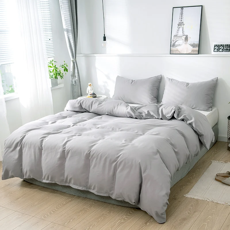 Grey Duvet Cover Pillowcases Home Bedding Set Soft Brushed Bedclothes Comforter Cover Twin Full Queen King Size For Adult Kids
Grey Duvet Cover Pillowcases Home Bedding Set Soft Brushed Bedclothes Comforter Cover Twin Full Queen King Size For Adult Kids