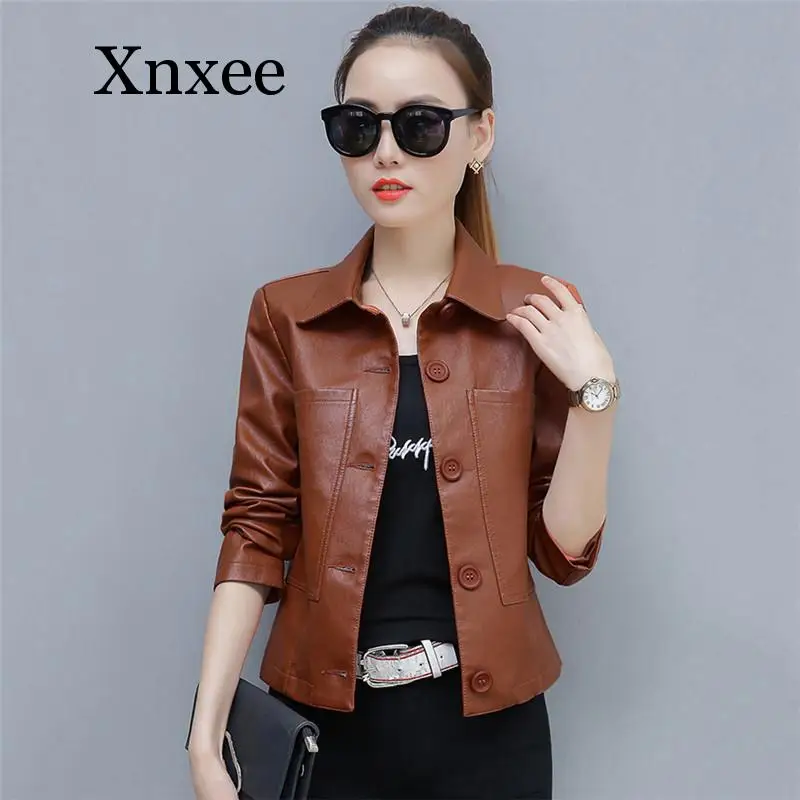 Женская Короткая кожаная куртка карамельной расцветки, 3XL, 4XL, весна-осень 2020
Женская Короткая кожаная куртка карамельной расцветки, 3XL, 4XL, весна-осень 2020