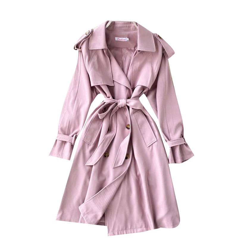 Fitaylor 2021 Spring Women Pink Turn-down Collar Trench with Belt Office Lady Trench Elegant Double Breasted Olid Trench Coat
Fitaylor 2021 Spring Women Pink Turn-down Collar Trench with Belt Office Lady Trench Elegant Double Breasted Olid Trench Coat