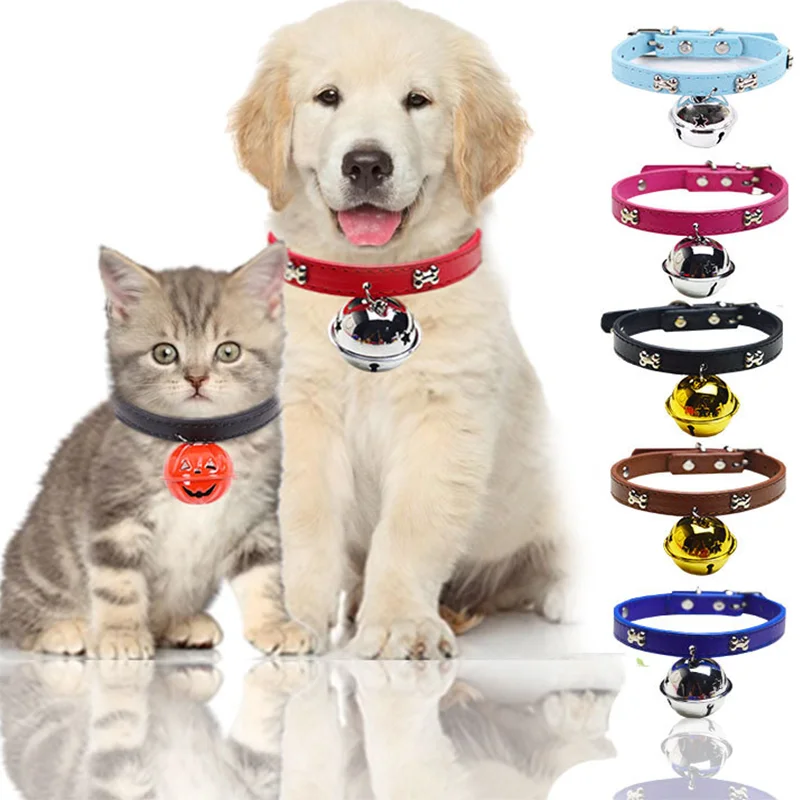 Puppy Dogs Collar Bell PU Leather Cat Supply Collars Pet Neck Strap Bone with big bell diameter 4cm pet dog cat accessories
Puppy Dogs Collar Bell PU Leather Cat Supply Collars Pet Neck Strap Bone with big bell diameter 4cm pet dog cat accessories