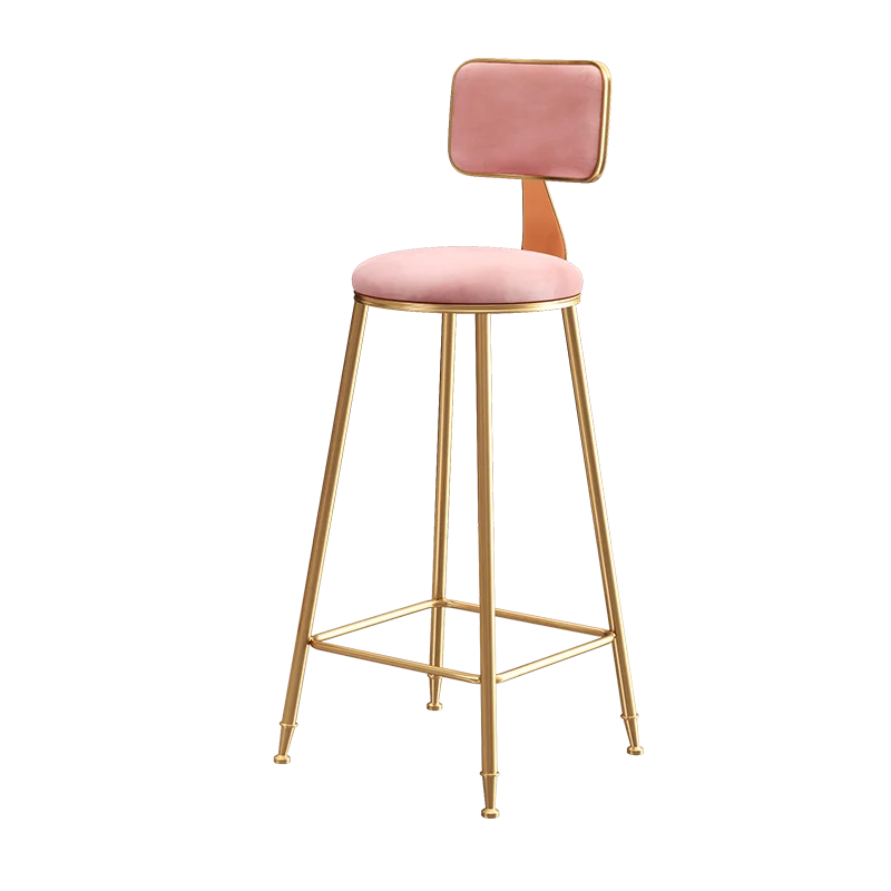 Nordic Bar Stools Wrought Iron Ins Creative Golden High Feet Barstools Bar Chair Front Desk Lounge Backrest Living Room Stool 
Nordic Bar Stools Wrought Iron Ins Creative Golden High Feet Barstools Bar Chair Front Desk Lounge Backrest Living Room Stool