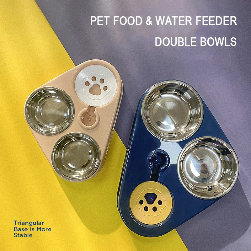 3 in 1 Pet Cat Dog Water and Food Feeder Triangular Base Stable Non-slip 500ML Water Bottle Double Cat Bowl Stainless Steel
3 in 1 Pet Cat Dog Water and Food Feeder Triangular Base Stable Non-slip 500ML Water Bottle Double Cat Bowl Stainless Steel