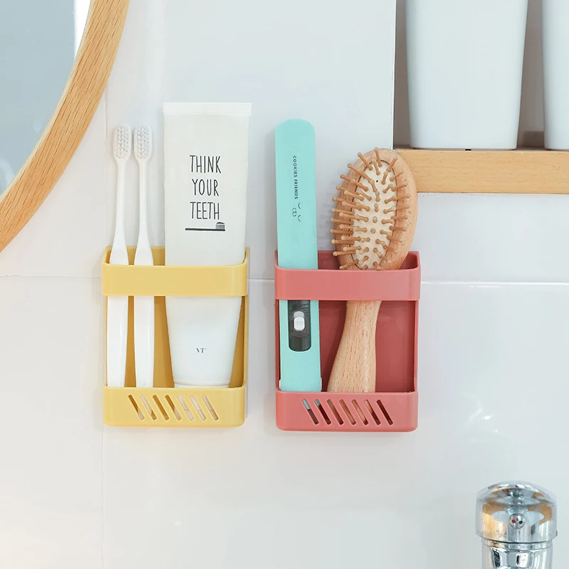 Convenient Toothbrush Toothpaste Bracket Bathroom Storage Box Wall Hanging Comb Organizer Remote Control Holder Organiser
Convenient Toothbrush Toothpaste Bracket Bathroom Storage Box Wall Hanging Comb Organizer Remote Control Holder Organiser