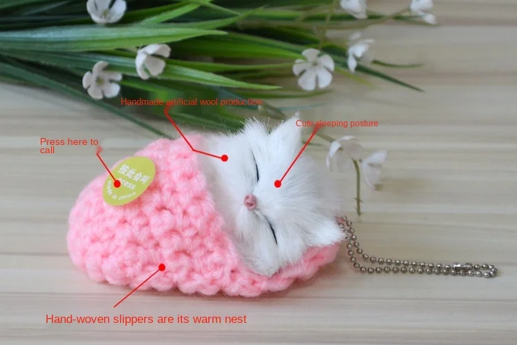 Simulation Kitten Ornaments Car Pendant Bag Accessories Cute Closed Eyes Cat Girlfriend Children's Gift Kawaii Pet
Simulation Kitten Ornaments Car Pendant Bag Accessories Cute Closed Eyes Cat Girlfriend Children's Gift Kawaii Pet