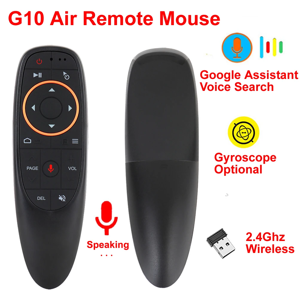 G10 Air Mouse 2,4 ГГц беспроводной голосовой пульт дистанционного управления, ИК-обучение, 6-осевой гироскоп, поддержка Google Assistant, голосовой поиск Т...
G10 Air Mouse 2,4 ГГц беспроводной голосовой пульт дистанционного управления, ИК-обучение, 6-осевой гироскоп, поддержка Google Assistant, голосовой поиск Т...