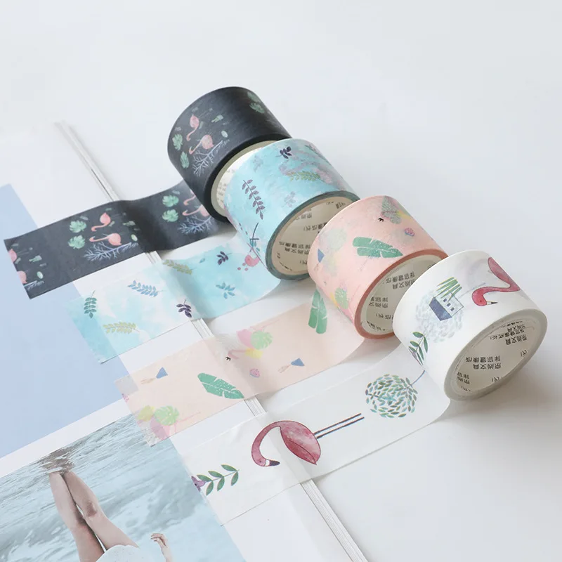 1Pc Cute Stationary Flamingo Sticker Washi Tape DIY Photo Album Kawaii Masking Tape Diary Stickers Scrapbooking Pink Blue Black 
1Pc Cute Stationary Flamingo Sticker Washi Tape DIY Photo Album Kawaii Masking Tape Diary Stickers Scrapbooking Pink Blue Black