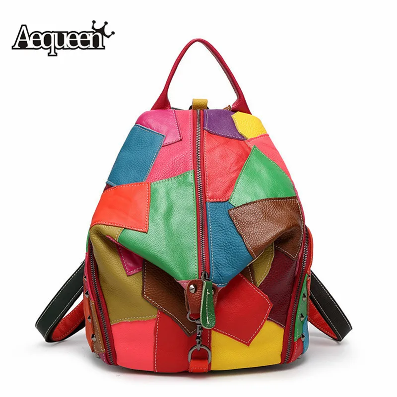 Women's Stitching Contrast Backpack Korean Fashion Travel Backpack Genuine Leather Cowhide Bags Large Capacity Shoulder Bag Gift
Women's Stitching Contrast Backpack Korean Fashion Travel Backpack Genuine Leather Cowhide Bags Large Capacity Shoulder Bag Gift