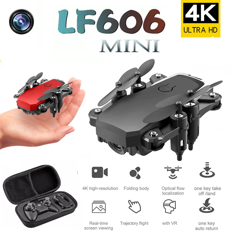 LF606 WiFi FPV RC Mini Drone with 4K Camera Professional 1080P Quadcopter One-Key Return Altitude Hold Foldable Helicopter Toy
LF606 WiFi FPV RC Mini Drone with 4K Camera Professional 1080P Quadcopter One-Key Return Altitude Hold Foldable Helicopter Toy