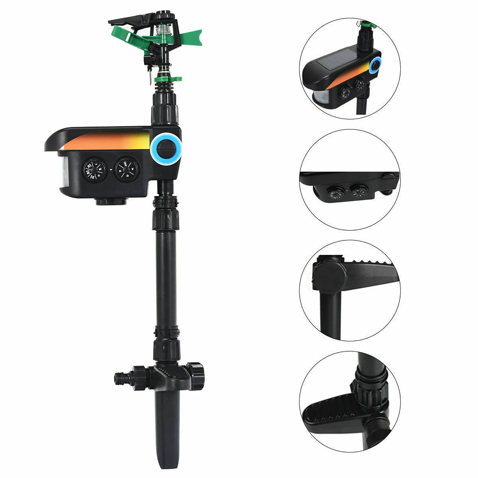 Goplus Solar Powered Motion Activated Animal Repellent Sprinkler Black New OP3627
Goplus Solar Powered Motion Activated Animal Repellent Sprinkler Black New OP3627