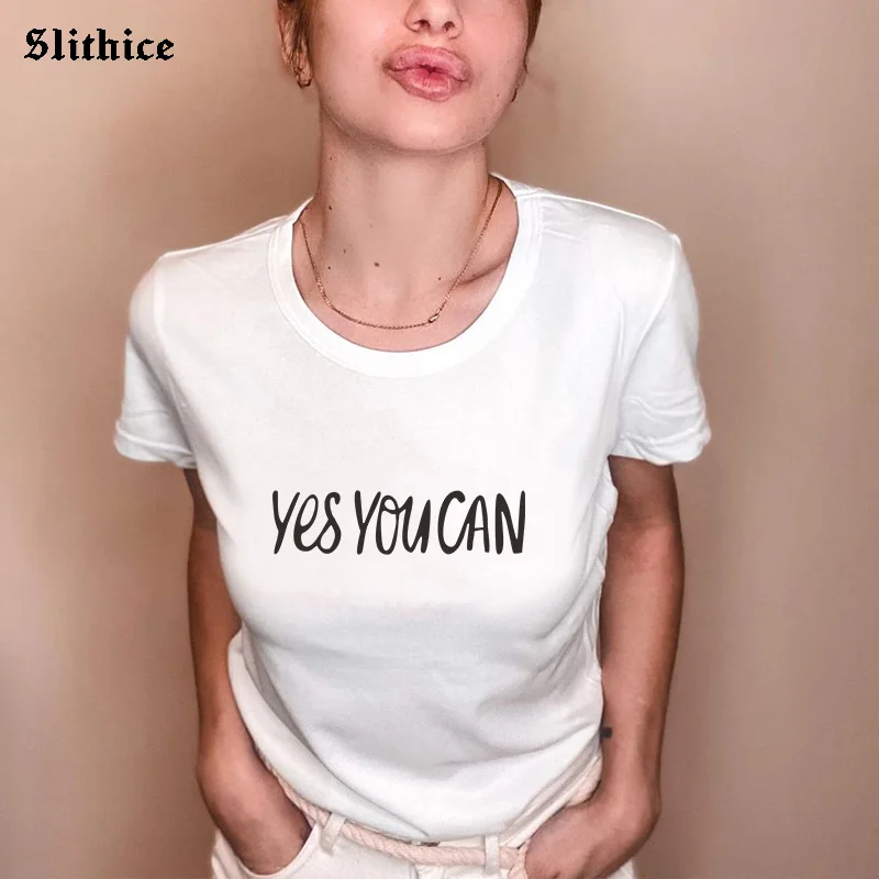 yes you can Harajuku T-shirts Women clothes Summer tops Aesthetic Print Graphic t-shirt lady tee Gift ropa mujer
yes you can Harajuku T-shirts Women clothes Summer tops Aesthetic Print Graphic t-shirt lady tee Gift ropa mujer