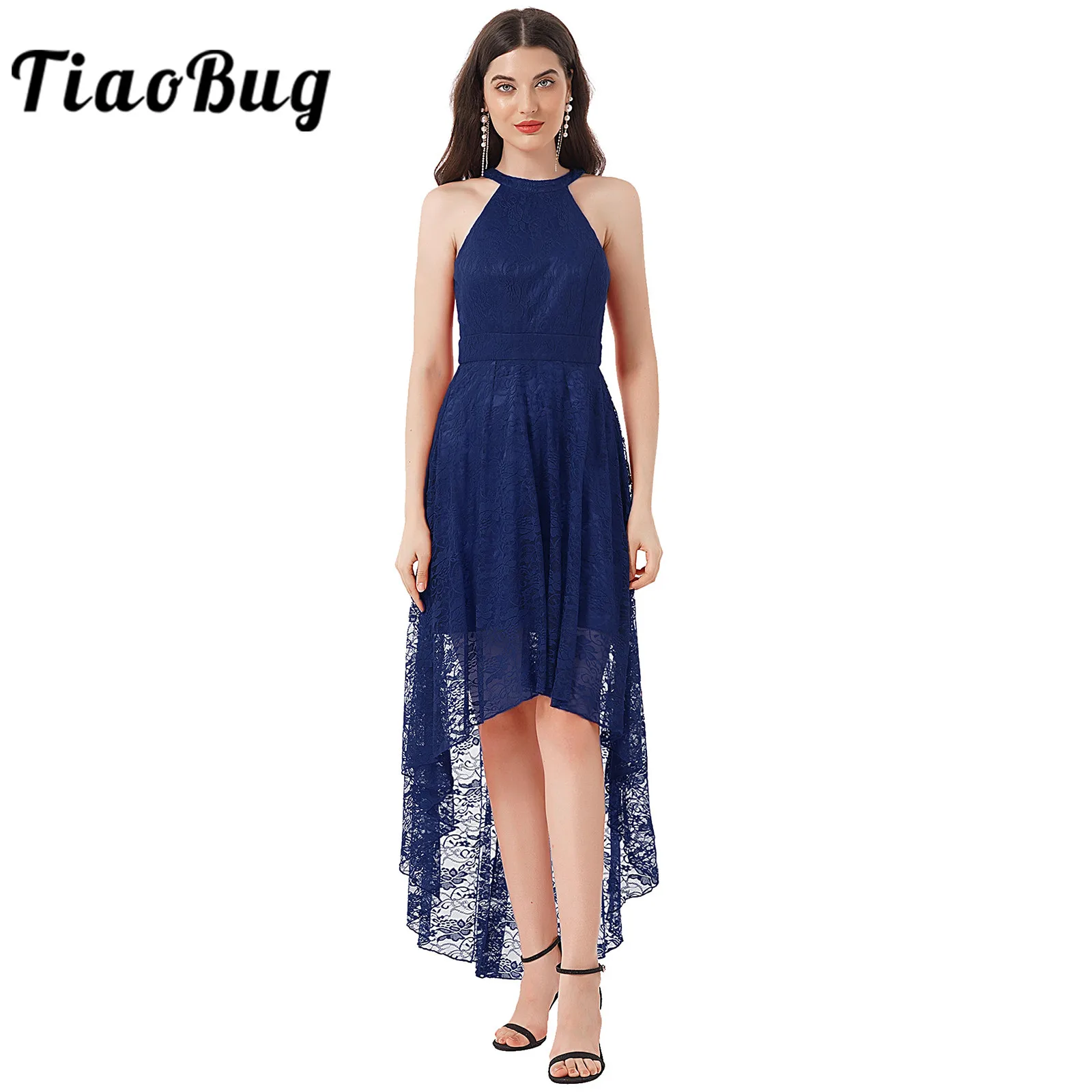 Women Evening Dress Sleeveless High Low Elegant Floral Lace Dress Prom Gown Vestidos De Festa Wedding Party Summer Women's Dress
Women Evening Dress Sleeveless High Low Elegant Floral Lace Dress Prom Gown Vestidos De Festa Wedding Party Summer Women's Dress