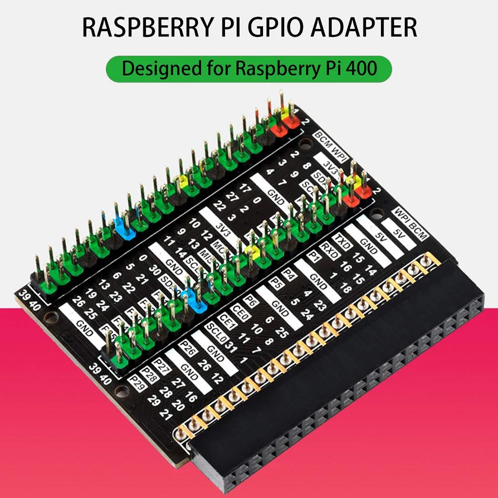 40-контактный адаптер GPIO, плата расширения с цветовым кодом для клавиатуры Raspberry Pi 400
40-контактный адаптер GPIO, плата расширения с цветовым кодом для клавиатуры Raspberry Pi 400