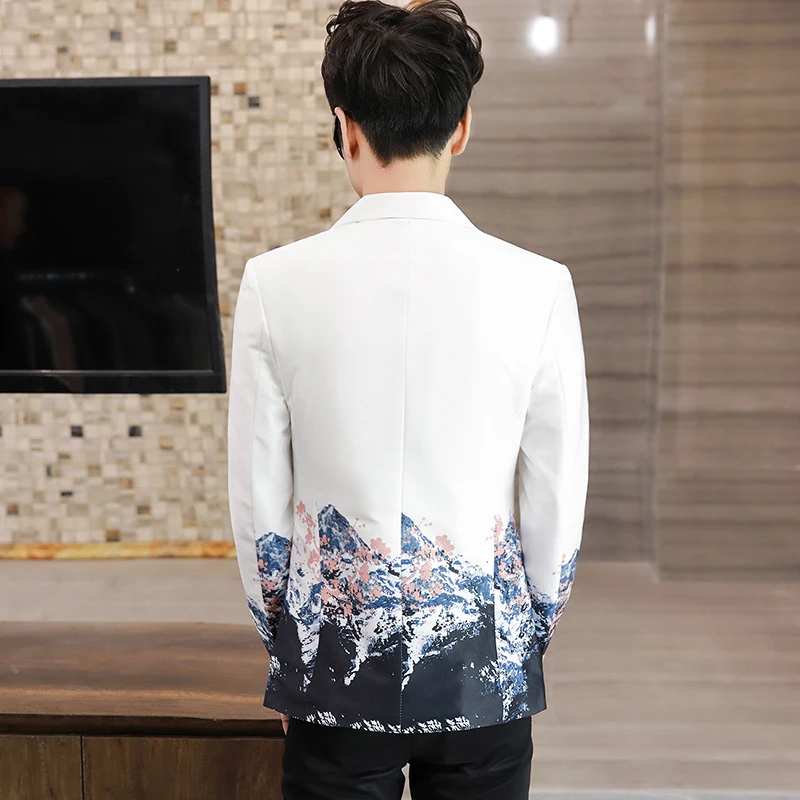 Loldeal Men Suit Jacket Fashion Casual Gradient Color Printing Polyester Fiber One Button
Loldeal Men Suit Jacket Fashion Casual Gradient Color Printing Polyester Fiber One Button