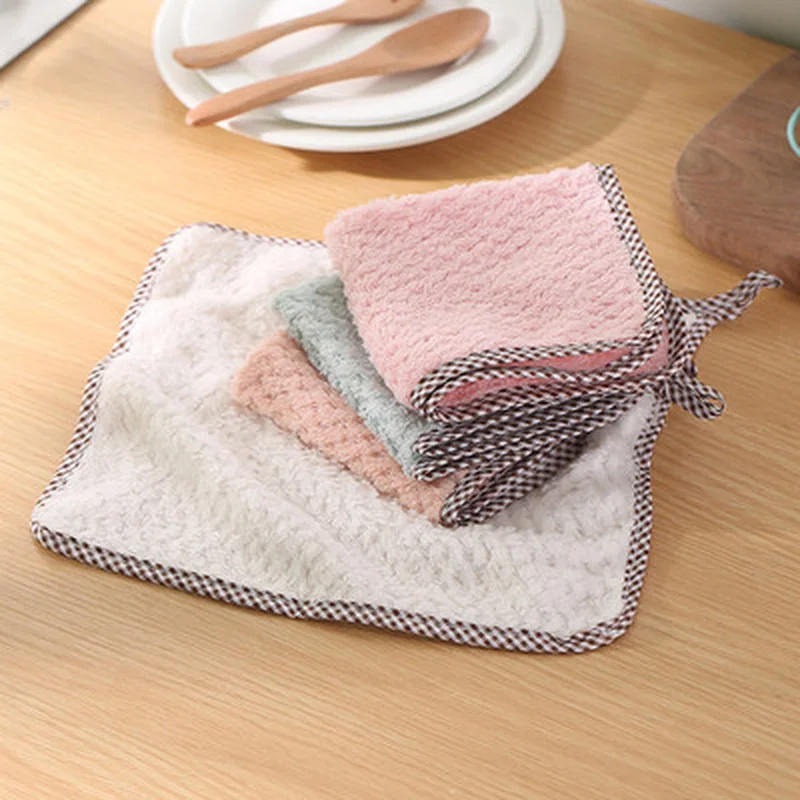 1/4 PC Kitchen Absorbent Cleaning Dish Towel Coral Fleece Non-linting Hangable Double-sided Rag Home Washing Dish Cleaning Towel
1/4 PC Kitchen Absorbent Cleaning Dish Towel Coral Fleece Non-linting Hangable Double-sided Rag Home Washing Dish Cleaning Towel