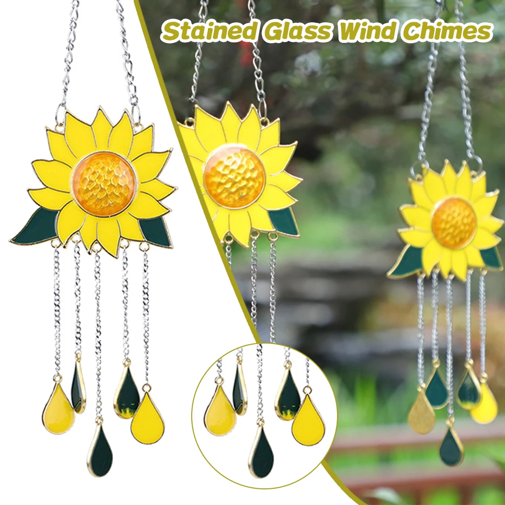 Stained Glass Sunflower Wind Chimes Window Hanging Chimes Decoration Home Ornament Natural Garden Yard Decoration Flower
Stained Glass Sunflower Wind Chimes Window Hanging Chimes Decoration Home Ornament Natural Garden Yard Decoration Flower