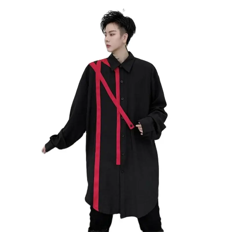 Рубашка мужская оверсайз с красными лентами, Повседневная Уличная одежда в стиле Харадзюку, хип-хоп, контрастных цветов, в стиле пэчворк, Ос...
Рубашка мужская оверсайз с красными лентами, Повседневная Уличная одежда в стиле Харадзюку, хип-хоп, контрастных цветов, в стиле пэчворк, Ос...