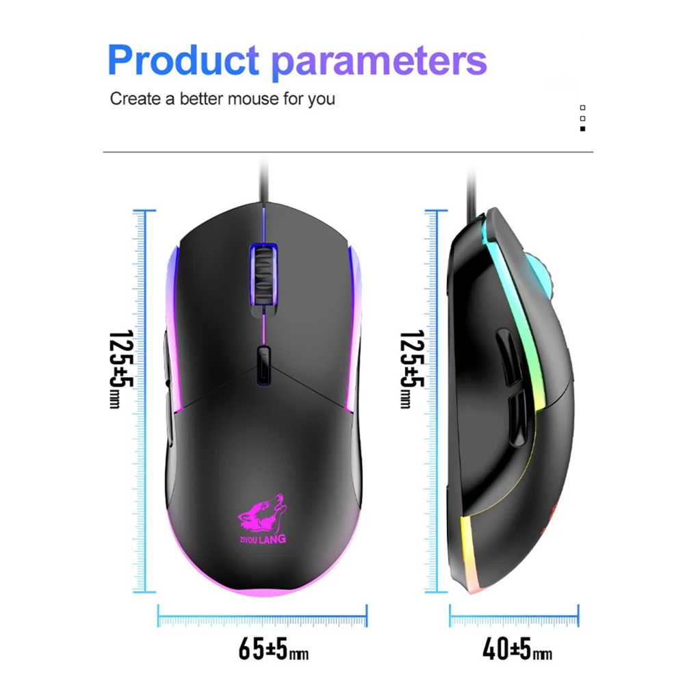 V7 USB Wired RGB Ergonomic Mouse 6 Buttons 3 Gears 2400 DPI Adjustable Mechanical Mice for Office Gamer
V7 USB Wired RGB Ergonomic Mouse 6 Buttons 3 Gears 2400 DPI Adjustable Mechanical Mice for Office Gamer