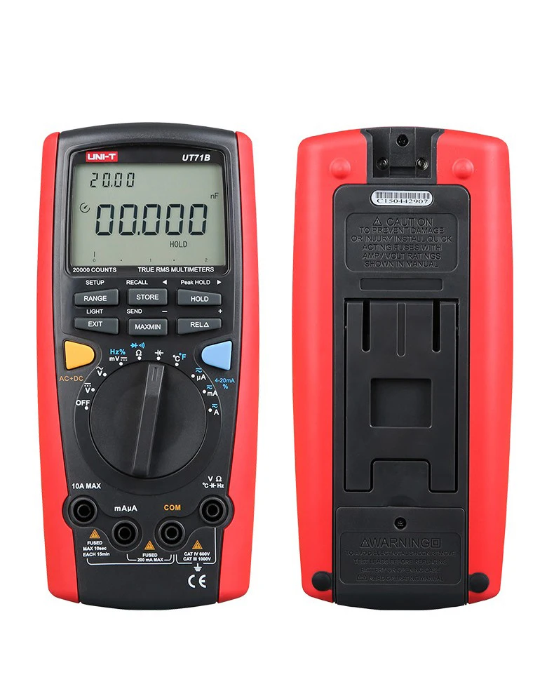 Uni-t UT71B Temperature Tester Capacitance Meters True RMS Multimeters Data Logging Digital Multimeter 19999 Counts Auto Range
Uni-t UT71B Temperature Tester Capacitance Meters True RMS Multimeters Data Logging Digital Multimeter 19999 Counts Auto Range
