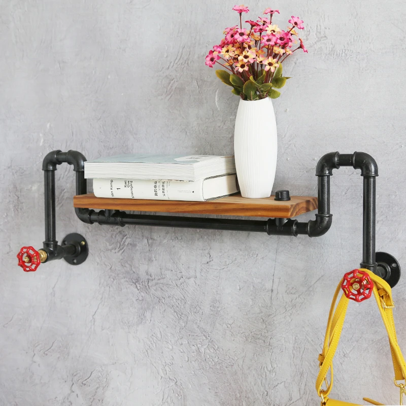 Industrial Iron Pipe Shelf Floating Wall Shelves Bookshelf Display Bracket with Handle Hooks Home Furniture Decor
Industrial Iron Pipe Shelf Floating Wall Shelves Bookshelf Display Bracket with Handle Hooks Home Furniture Decor