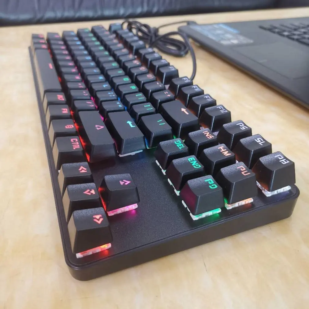 Mechanical Keyboard Wired Gaming Keyboard LED Fashion Black 87 Keys For Game Laptop PC Computer Gamer K87
Mechanical Keyboard Wired Gaming Keyboard LED Fashion Black 87 Keys For Game Laptop PC Computer Gamer K87