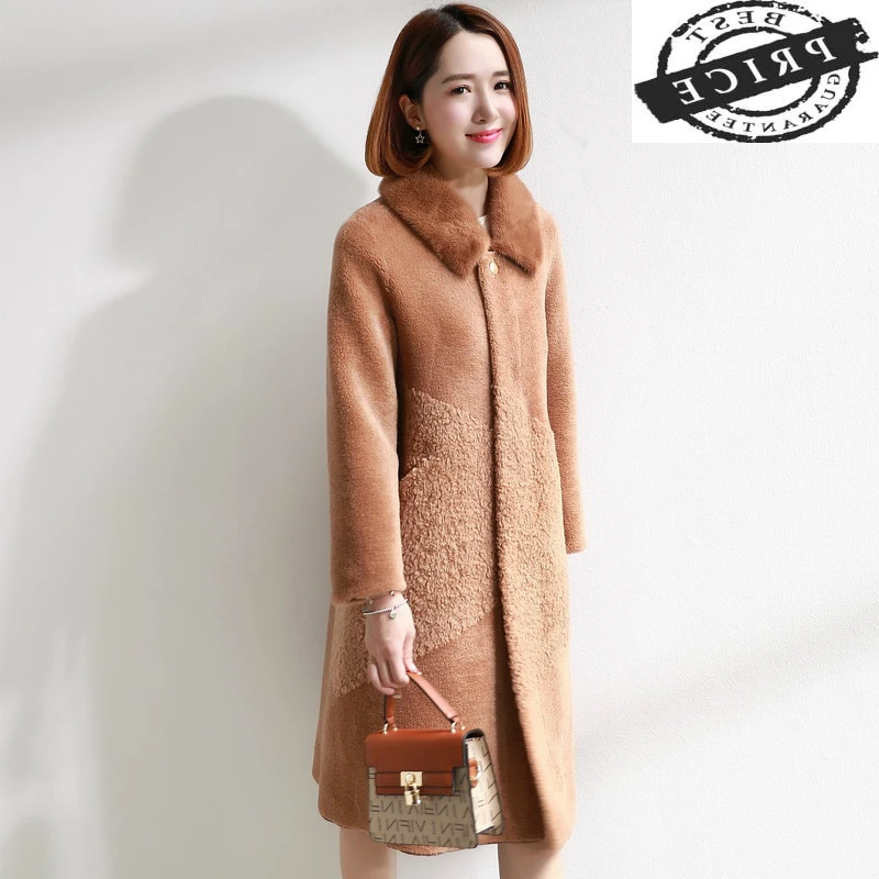 Shearing Real Sheep Fur Coat Female Natural Wool Jackets Women Winter Long Overcoat Spring Mink Fur Collar 2021 LWL13a0
Shearing Real Sheep Fur Coat Female Natural Wool Jackets Women Winter Long Overcoat Spring Mink Fur Collar 2021 LWL13a0